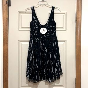 BCBGeneration Chiffon Leaf Skirted Dress NWT